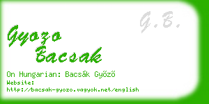 gyozo bacsak business card